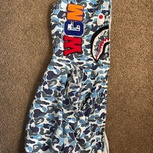 baby blue bape hoodie